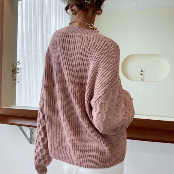 CASUAL DOLLZ statement sleeves Sweater Top - Picture 6 of 8